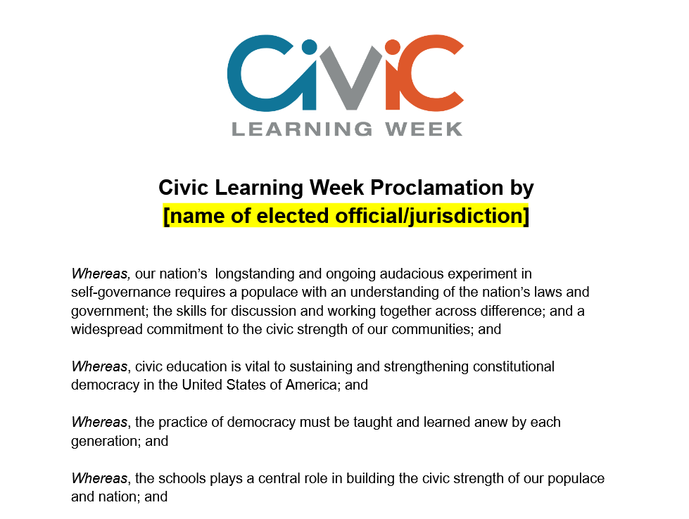 Sample CLW proclamation for states/localities