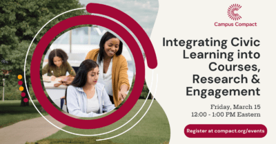 Integrating Civic Learning into Courses, Research, and Engagement