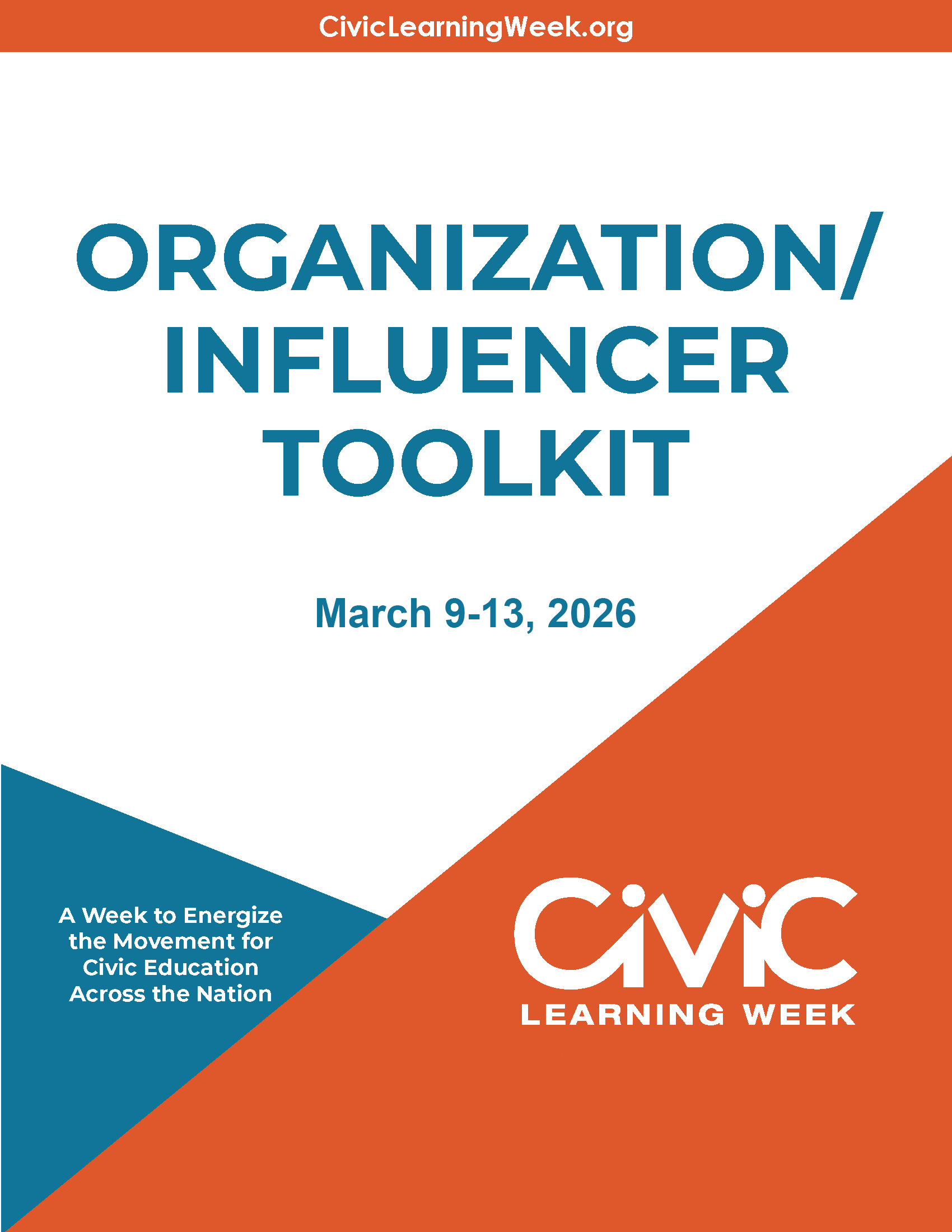 2026 Civic Learning Week Organization/Influencer Toolkit cover